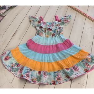 Girls Monsoon Tiered Dress